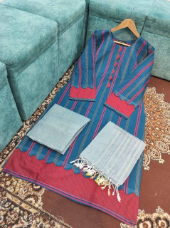 তাঁতের সেলাই করা থ্রি পিস